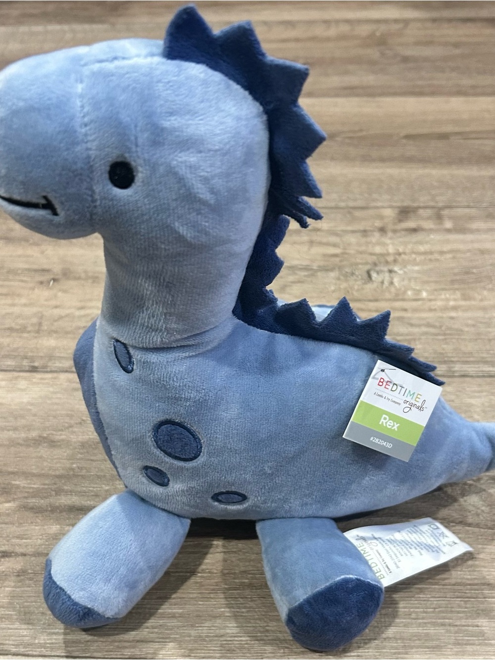 Bedtime Originals ROAR Rex Blue Dinosaur Plush NWT Lambs & Ivy